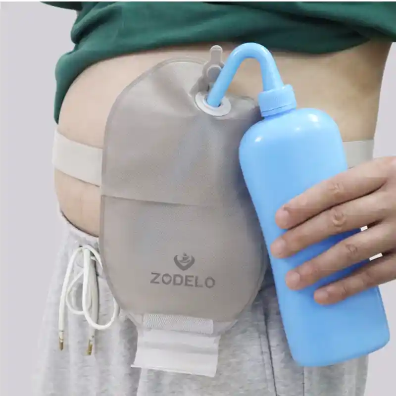 how to empty a colostomy bag