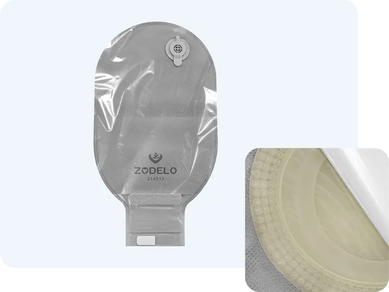 transparent ostomy bag