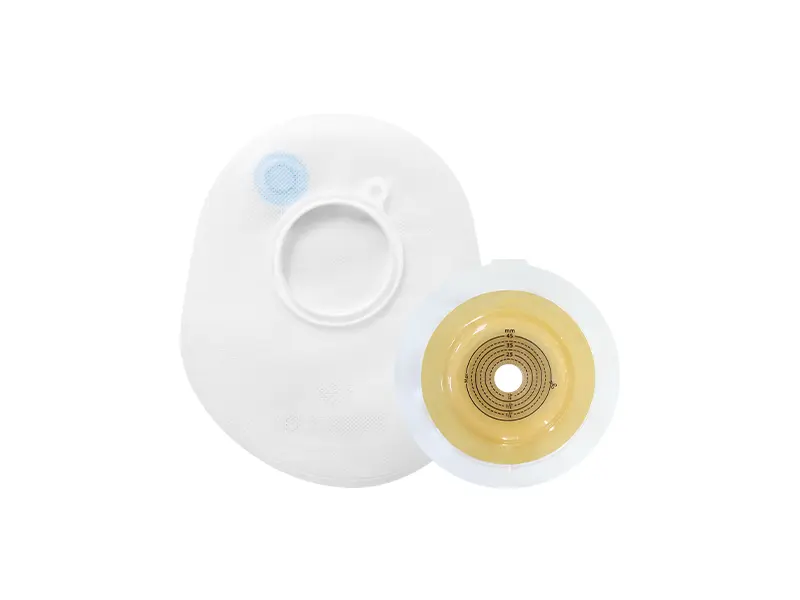 Closed deep convex ostomy bag
