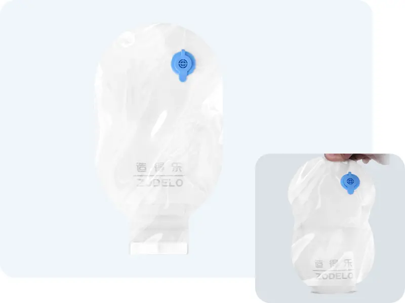 transparent ostomy bag