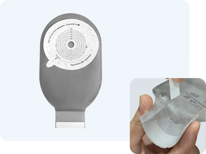 velcro closure ostomy bag